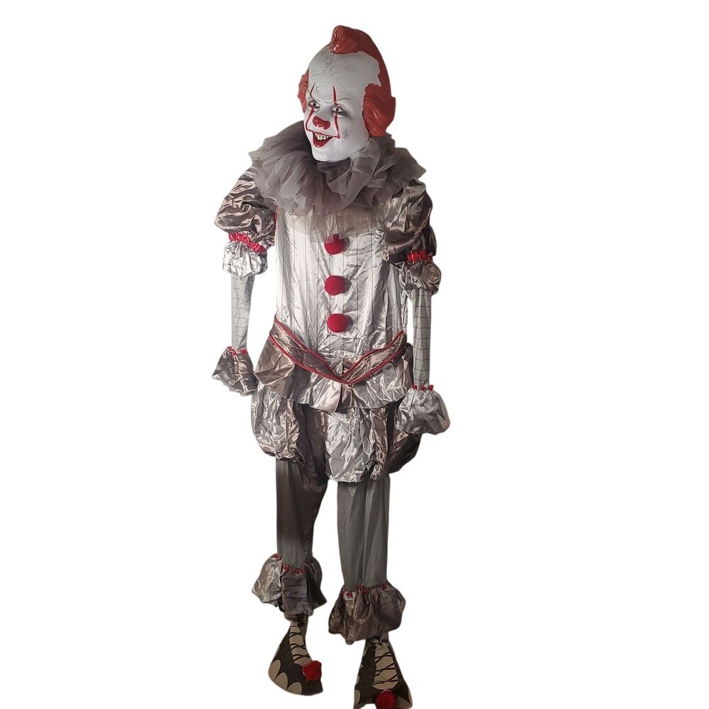 Pennywise IT Chapter Two Adult Men's M Costume Mask Collar Halloween Clown